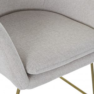 Sillón Lino Metal Verde Menta, estilo moderno Scandi - Imagen 8