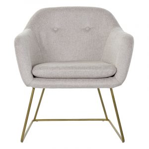 Sillón Lino Metal Verde Menta, estilo moderno Scandi - Imagen 3