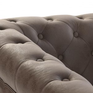 Butaca Sillón Poliéster Madera, Marrón Oscuro estilo Vintage Retro - Imagen 12