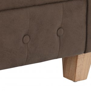 Butaca Sillón Poliéster Madera, Marrón Oscuro estilo Vintage Retro - Imagen 14