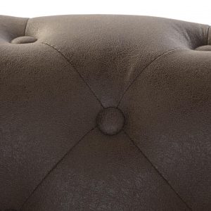 Butaca Sillón Poliéster Madera, Marrón Oscuro estilo Vintage Retro - Imagen 9
