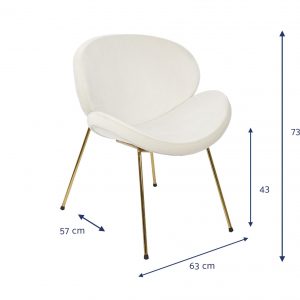 Silla Terciopelo moderno Glamour Comedor Salon, de madera y Metal - Imagen 10