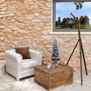 Butaca Sillón Poliéster Madera, Marrón Oscuro estilo Vintage Retro - Imagen 19