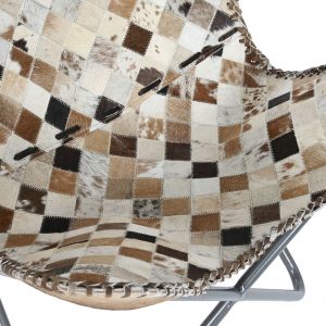 Sillón estilo Colonial, Piel Hierro Rombos, distintos Colores - Imagen 4