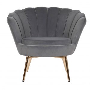 Butaca Velvet Diseño Concha, Poliéster y Metal, Terciopelo - Imagen 9