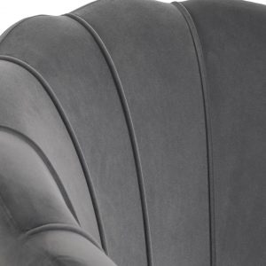 Butaca Velvet Diseño Concha, Poliéster y Metal, Terciopelo - Imagen 5