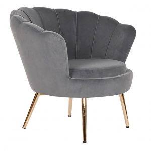 Butaca Velvet Diseño Concha, Poliéster y Metal, Terciopelo - Imagen 14