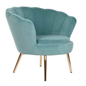 Butaca Velvet Diseño Concha, Poliéster y Metal, Terciopelo - Imagen 16