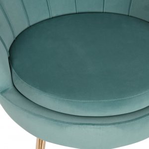 Butaca Velvet Diseño Concha, Poliéster y Metal, Terciopelo - Imagen 11