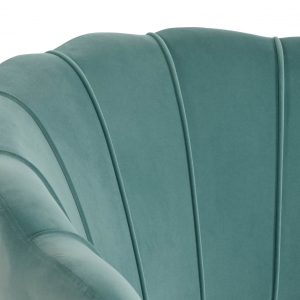 Butaca Velvet Diseño Concha, Poliéster y Metal, Terciopelo - Imagen 6