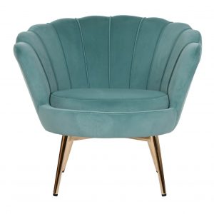 Butaca Velvet Diseño Concha, Poliéster y Metal, Terciopelo - Imagen 8