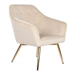 Butaca, Sillón Poliéster Velvet Metal, estilo Moderno Glam - Imagen 8