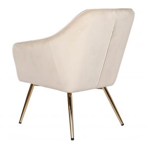 Butaca, Sillón Poliéster Velvet Metal, estilo Moderno Glam - Imagen 11
