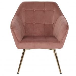 Butaca, Sillón Poliéster Velvet Metal, estilo Moderno Glam - Imagen 7