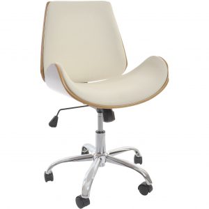 Silla Escritorio Oficina Giratoria estilo Moderno Elegante, en PU Metal - Imagen 5