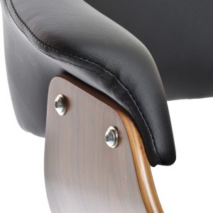 Silla Escritorio Giratoria estilo Glamour Salón de madera Nogal - Imagen 9