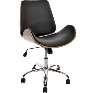 Silla Escritorio Oficina Giratoria estilo Moderno Elegante, en PU Metal - Imagen 3