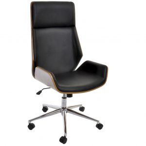 Silla Escritorio Oficina Giratoria Ergonómica Ruedas, en PU Metal - Imagen 5
