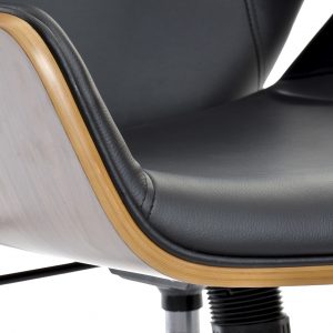 Silla Escritorio Oficina Giratoria Ergonómica Ruedas, en PU Metal - Imagen 9