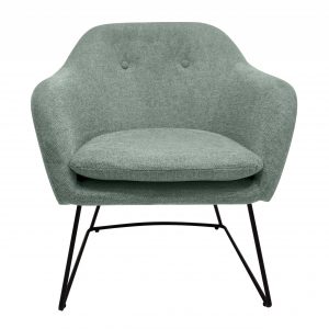 Sillón Lino Metal Verde Menta, estilo moderno Scandi - Imagen 18