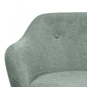 Sillón Lino Metal Verde Menta, estilo moderno Scandi - Imagen 19