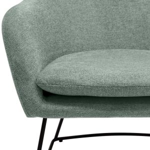 Sillón Lino Metal Verde Menta, estilo moderno Scandi - Imagen 20