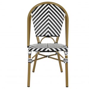 Silla Exterior Bistró Ratán Sintético, Metal Exterior Interior - Imagen 2