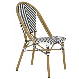 Silla Exterior Bistró Ratán Sintético, Metal Exterior Interior - Imagen 1