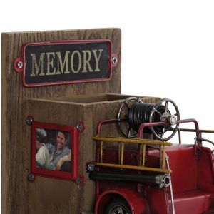 SET 2 Sujetalibros Madera Camión Bomberos Fotos - Imagen 3