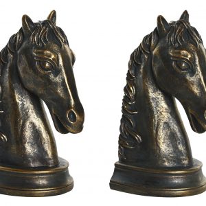 SET 2 Sujetalibros Deco Figuras Ajedrez Resina Cobrizo - Imagen 4