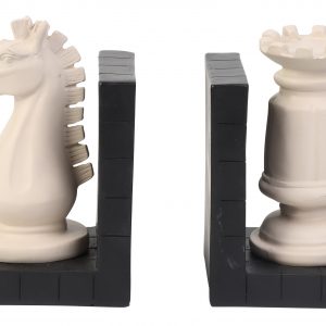 SET 2 Sujetalibros Deco Figuras Ajedrez MDF Cerámica - Imagen 5