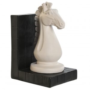 SET 2 Sujetalibros Deco Figuras Ajedrez MDF Cerámica - Imagen 2