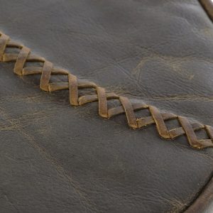 Taburete Diseño Retro Vintage Patas Metal Cuero Pedales decorativos - Imagen 4