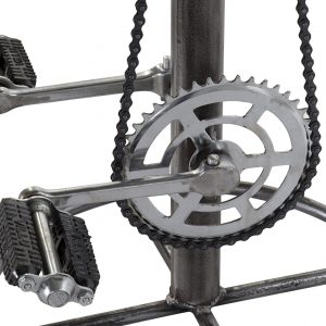 Taburete Diseño Retro Vintage Patas Metal Cuero Pedales decorativos - Imagen 6