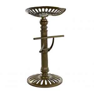 Taburete Diseño Vintage Retro, Asiento Metal Dorado Exclusivo - Imagen 4