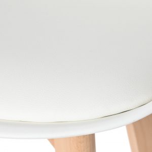 Deco Taburete Madera Haya PU, estilo Scandi, Distintos Colores - Imagen 31