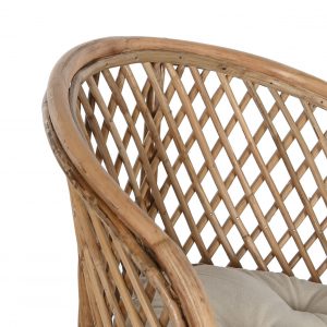 Taburete Ratan Cojin, ambiente Balines, Natural Interior Exterior - Imagen 4