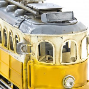 Vehículo Tranvía de Decoración Amarillo Vintage Retro para coleccionista - Imagen 3