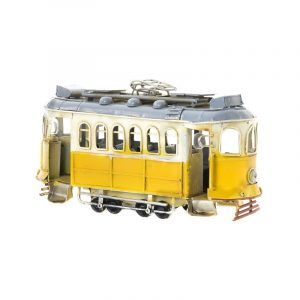 Vehículo Tranvía de Decoración Amarillo Vintage Retro para coleccionista - Imagen 1