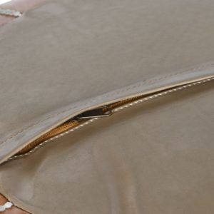 Cojín Suelo Puf Redondo, Reposapiés, Puff Piel Color Camel - Imagen 5