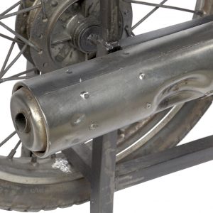 Exclusivo Botellero Moto Metal Madera Mango Negro, estilo Loft - Imagen 2