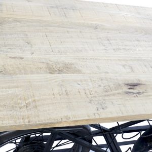 Exclusivo Botellero Moto Metal Madera Mango Negro, estilo Loft - Imagen 5