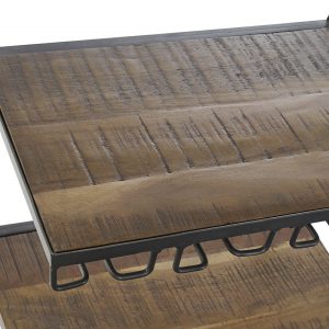 Botellero Pared Coche Motocarro Metal Acacia Negro, Vintage Retro - Imagen 5