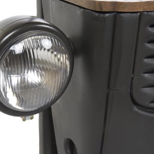 Botellero Pared Coche Motocarro Metal Acacia Negro, Vintage Retro - Imagen 6