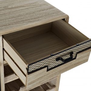 Mueble Bar Botellero, 9 Botellas, Madera Paulownia, estilo Loft - Imagen 7