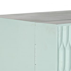 Mueble Bar Aparador Botellero, Madera Metal, Turquesa, estilo Moderno - Imagen 8