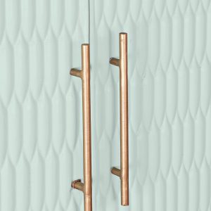 Mueble Bar Aparador Botellero, Madera Metal, Turquesa, estilo Moderno - Imagen 10