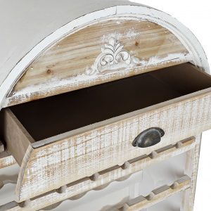 Botellero Mueble, 30 Botellas Madera Blanco, estilo Shabby Chic - Imagen 6