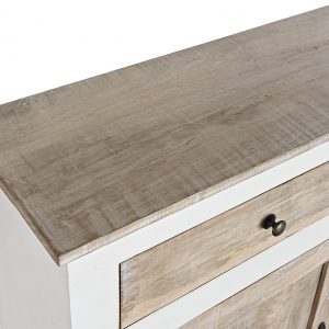 Botellero Mueble Bar Madera Mango Blanco Natural, 28 Botellas - Imagen 5