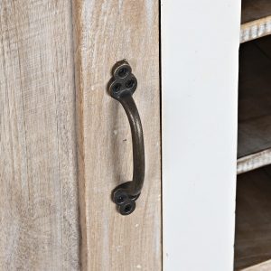 Botellero Mueble Bar Madera Mango Blanco Natural, 28 Botellas - Imagen 7